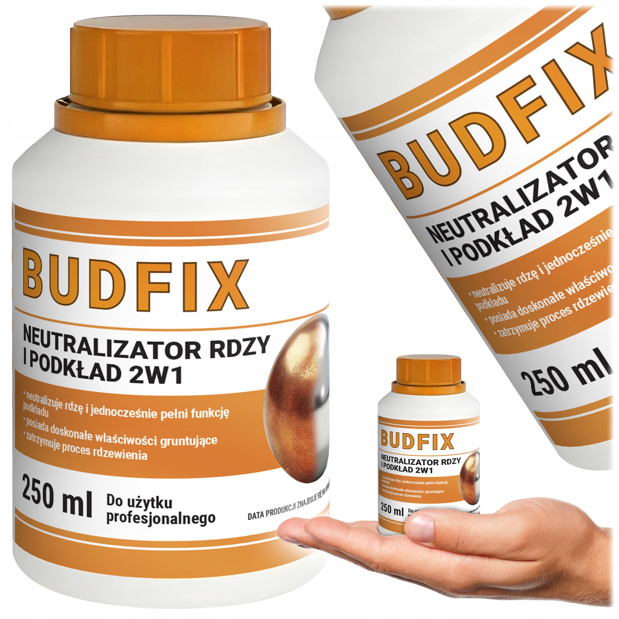 Neutralizator Rdzy wypełniacz grunt konwerter antykorozyjny 2W1 250ml