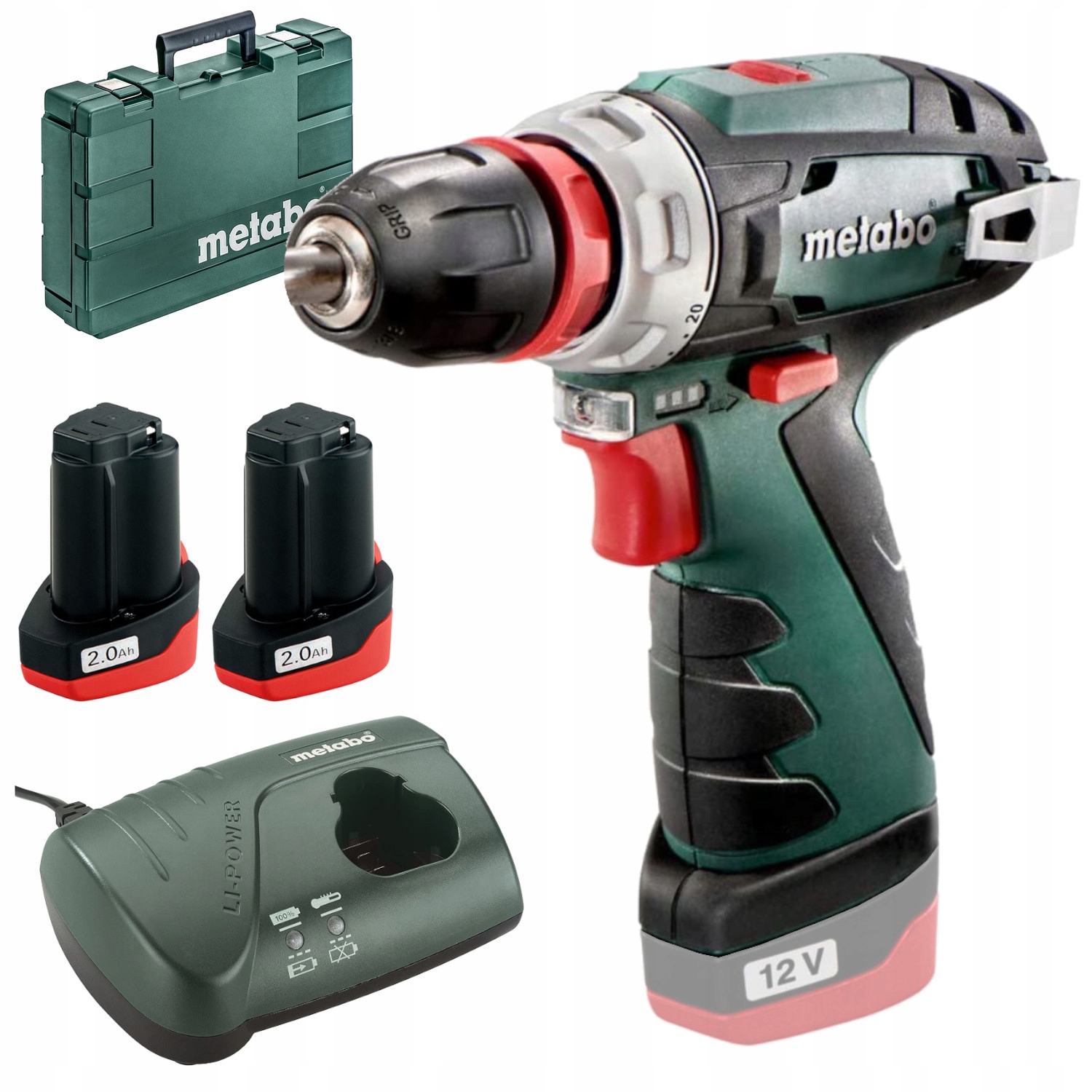 

Wiertarko wkrętarka 12V 2x 2Ah Metabo PowerMaxx Bs