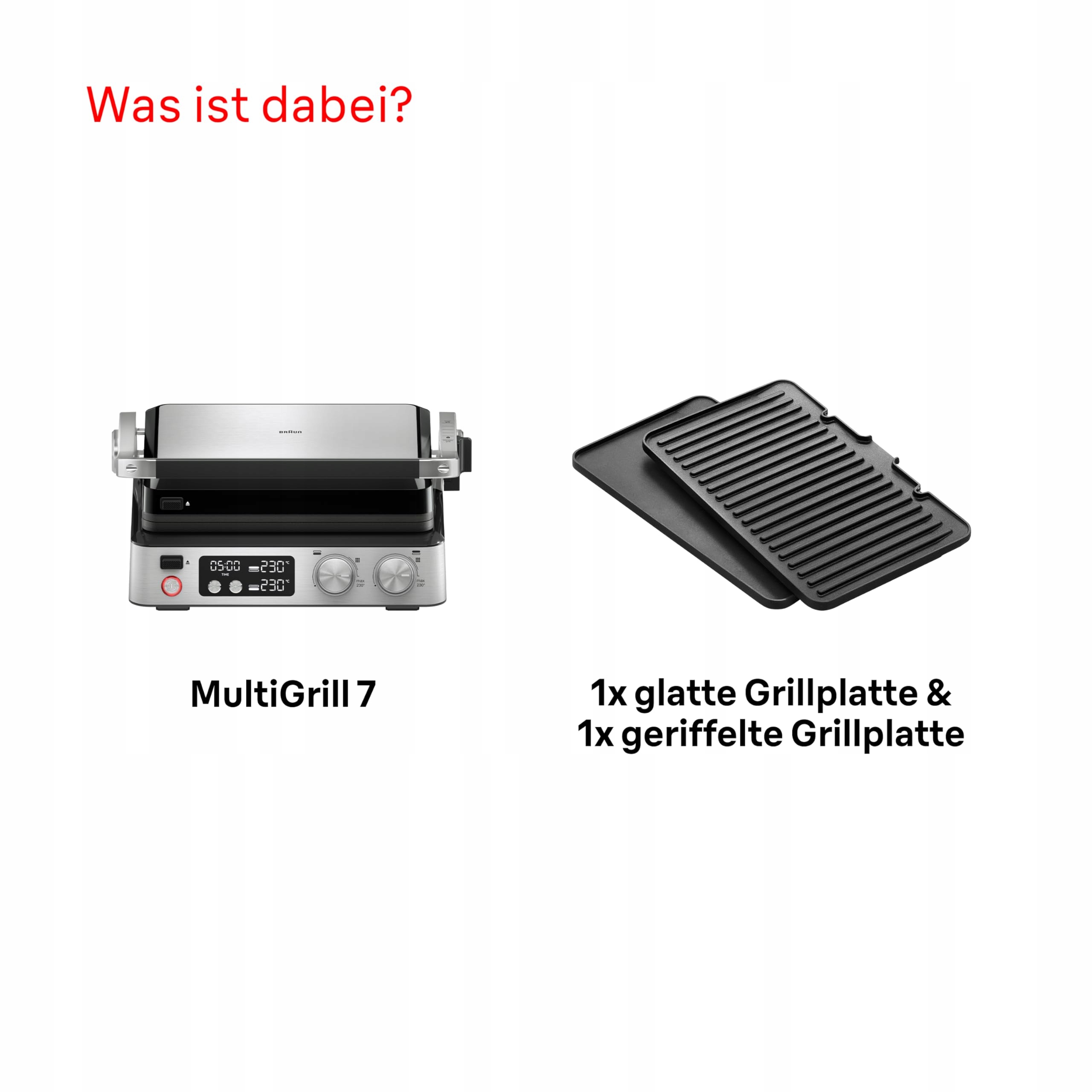 BRAUN MultiGrill 7 Grill Kontaktowy 3w1 BBQ Duża Powierzchnia 2000W — miniatura 8