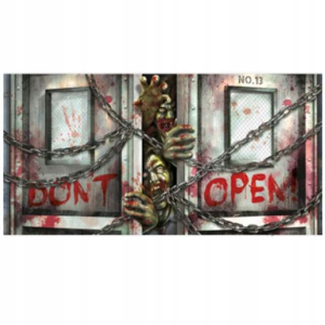 

Baner Foliowy Zombie Don't Open Halloween 165x85cm