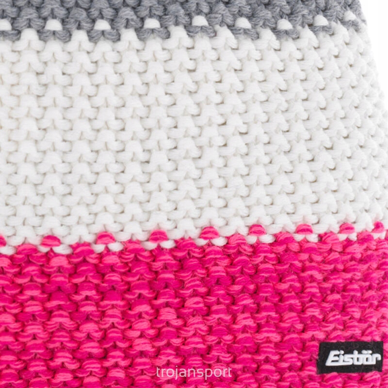 CZAPKA EISBAR STAR POMPON GREY PINK 403125 142 Marka Eisbär