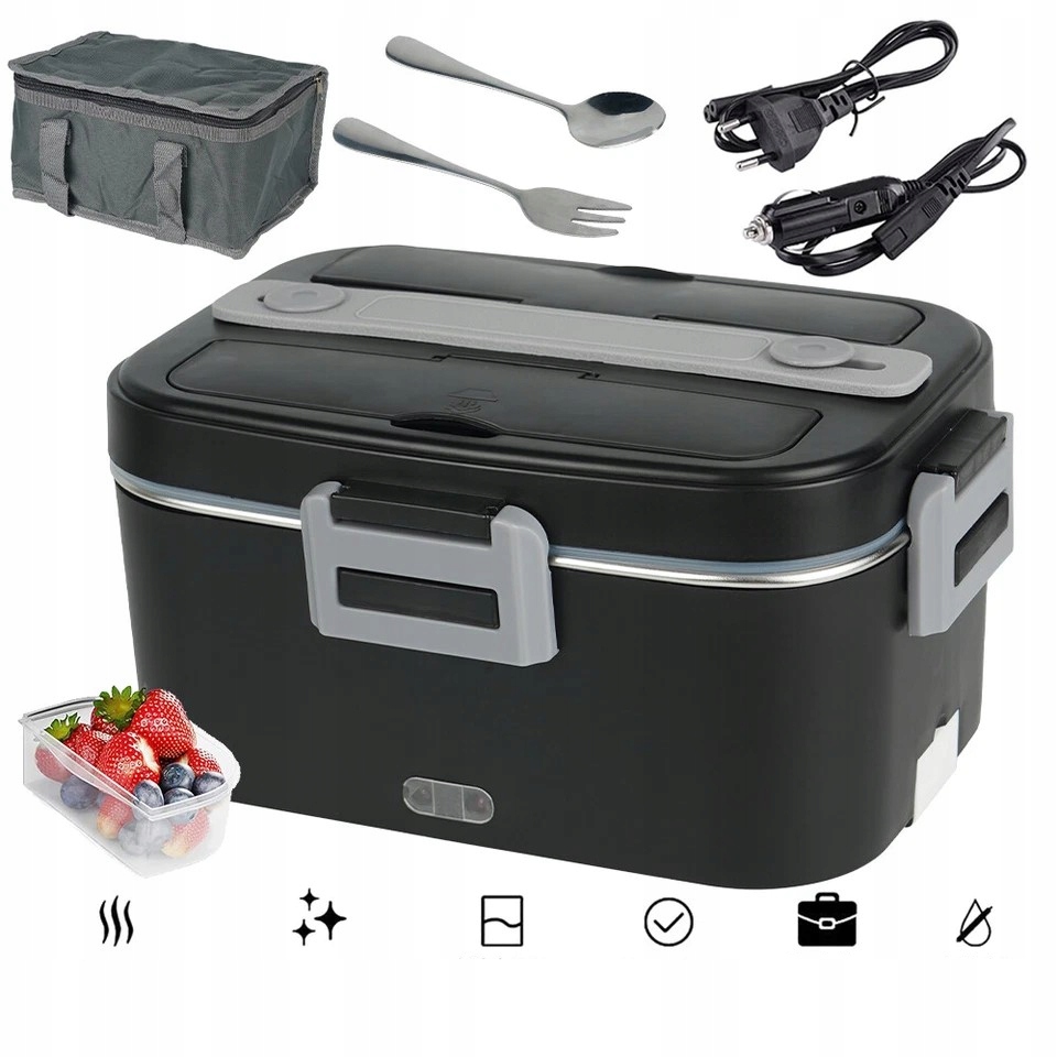 Elektrický Obědový Box, Ohřívač Jídla, Nádoba 1.8 L, Přenosná