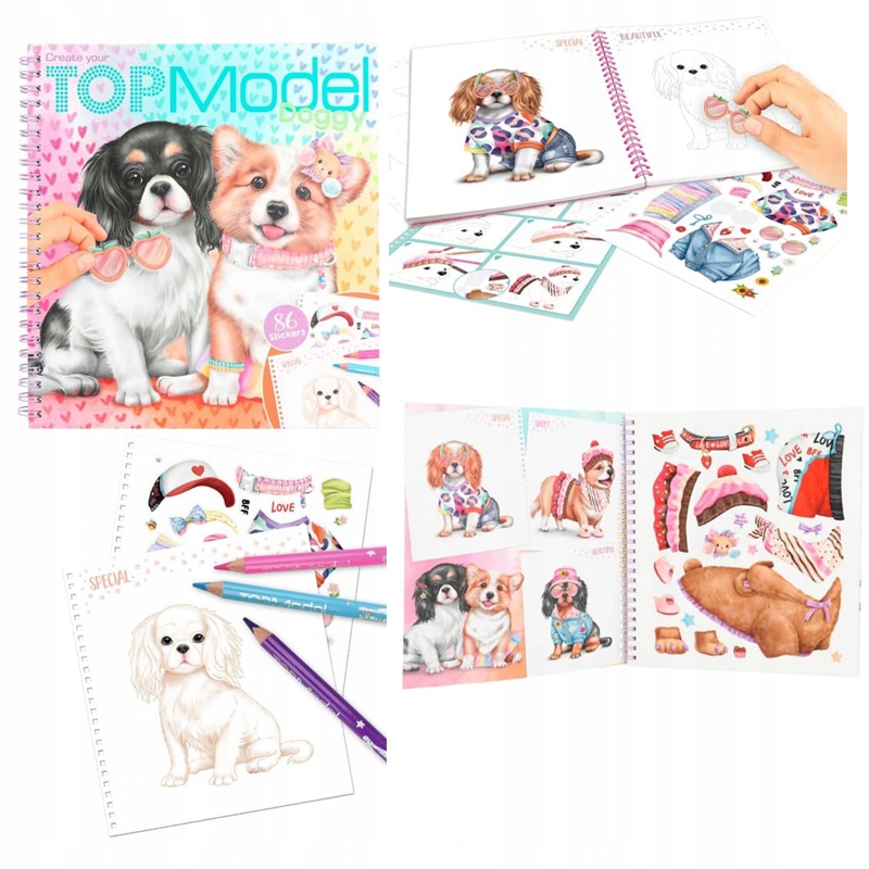 

Szkicownik Doggy Pieski Top Model Kolorowanka