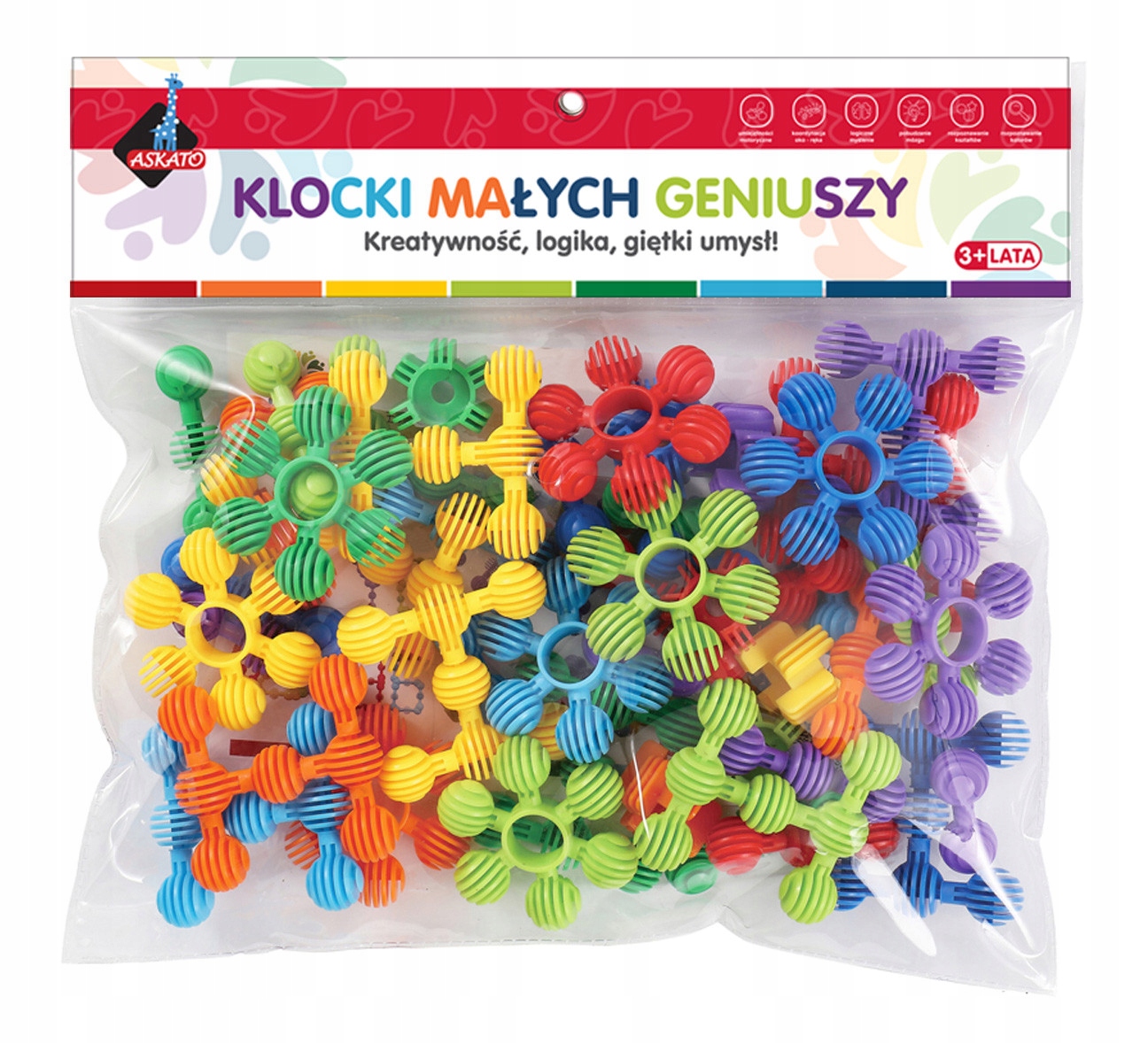 

Klocki Małych Geniuszy - Kulki 54 elementów
