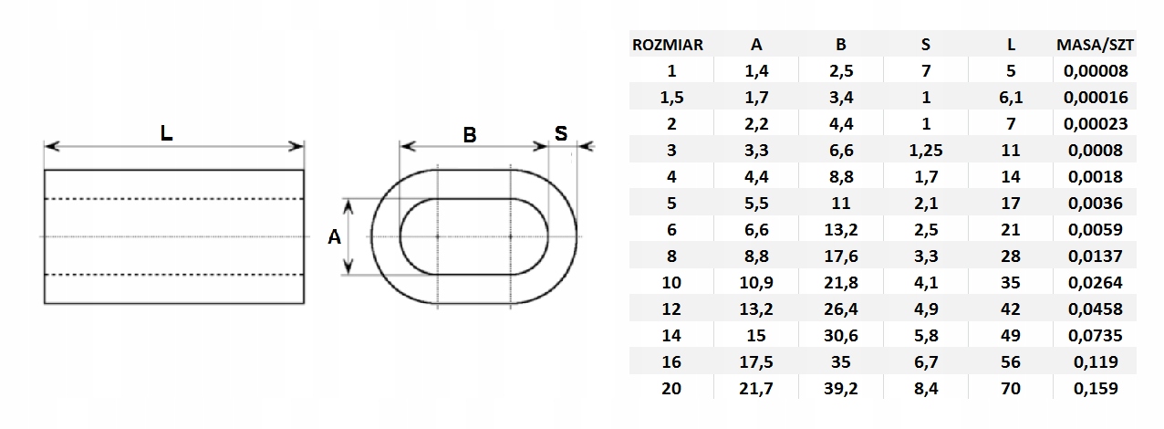 TULEJA ALUMINIOWA 16 mm zacisk linowy Marka Inny producent