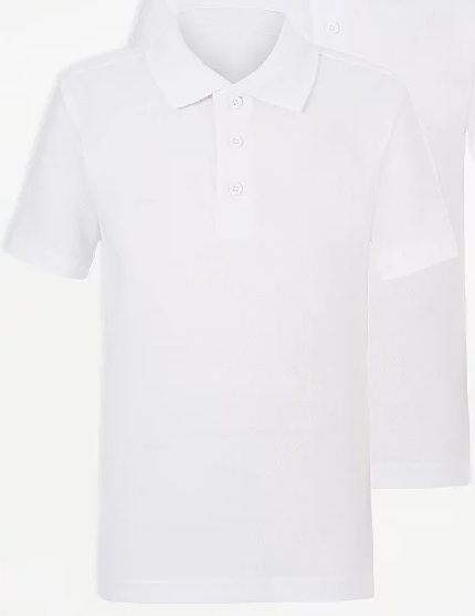 

George biały t-shirt koszulka Polo slim 152 - 158