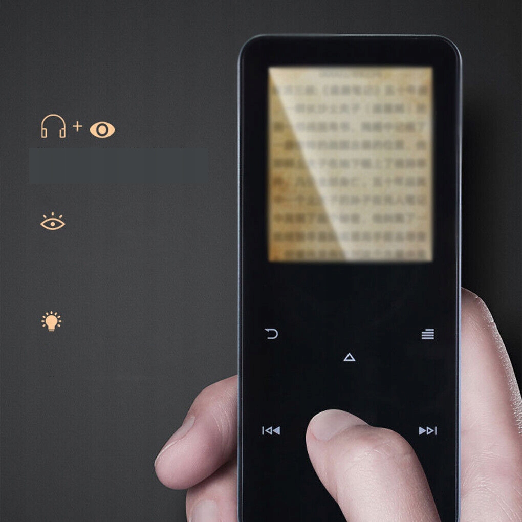 ODTWARZACZ MP3 BLUETOOTH, WBUDOWANY GŁOŚNIK HD, RADIO FM, NAGRYWANIE,E-BOOK Kolor czarny