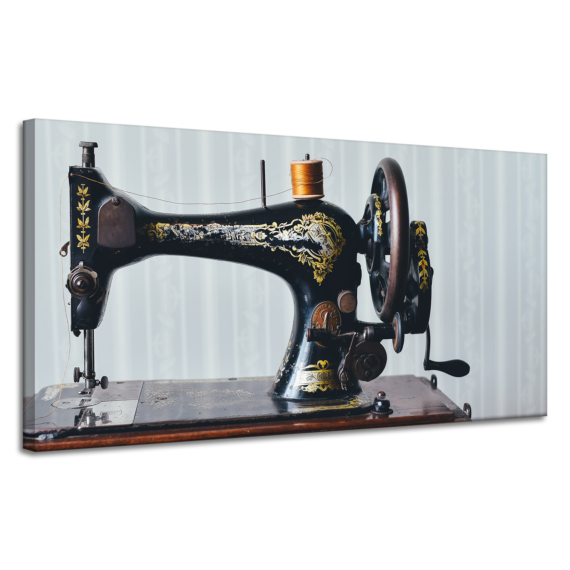 Obrazy na plátně Vintage šicí stroj 120x60