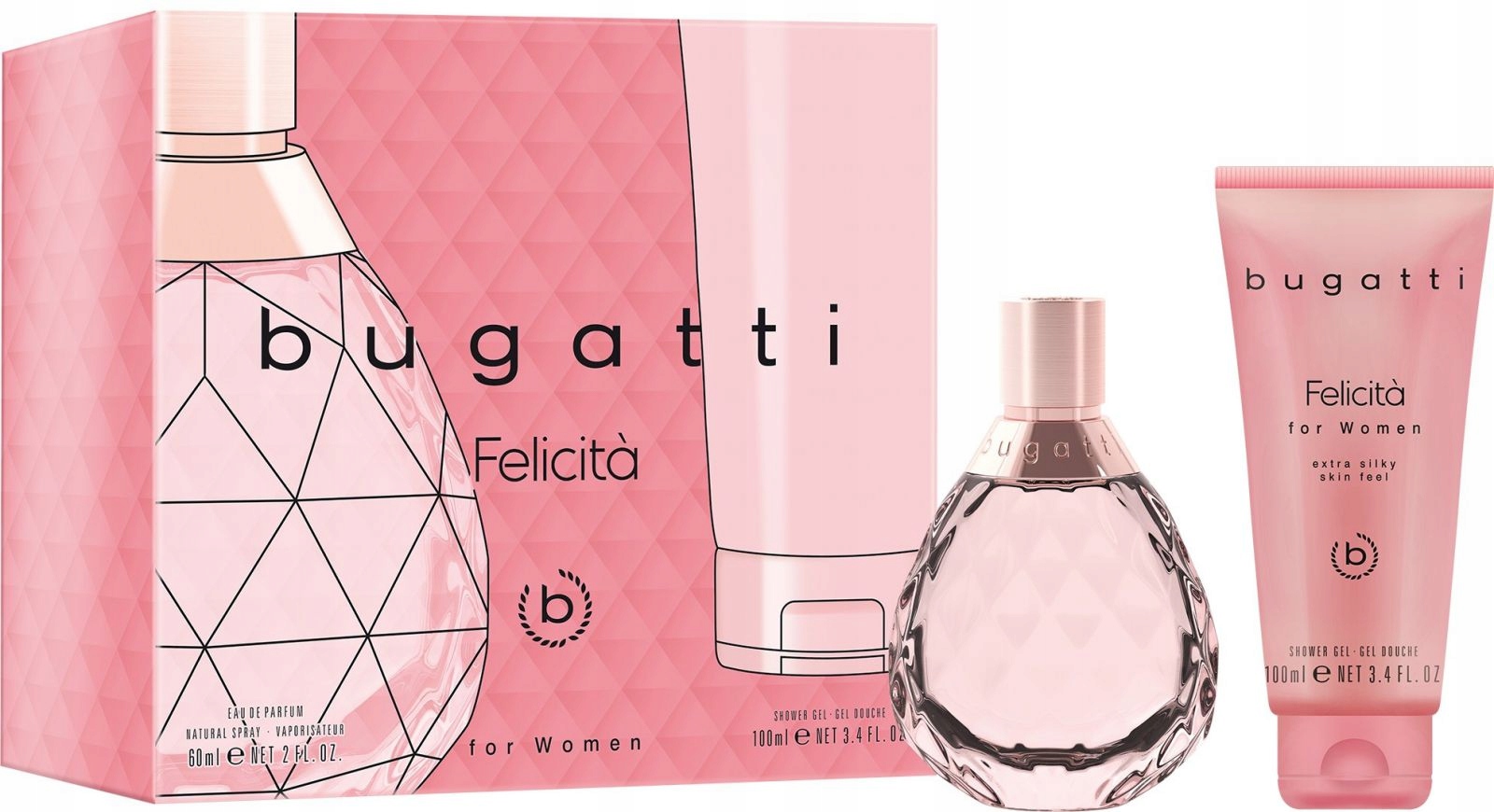 Bugatti Dárková Sada Dámská Felicita (parfémovaná Voda 60 ML Gel Pod Pr