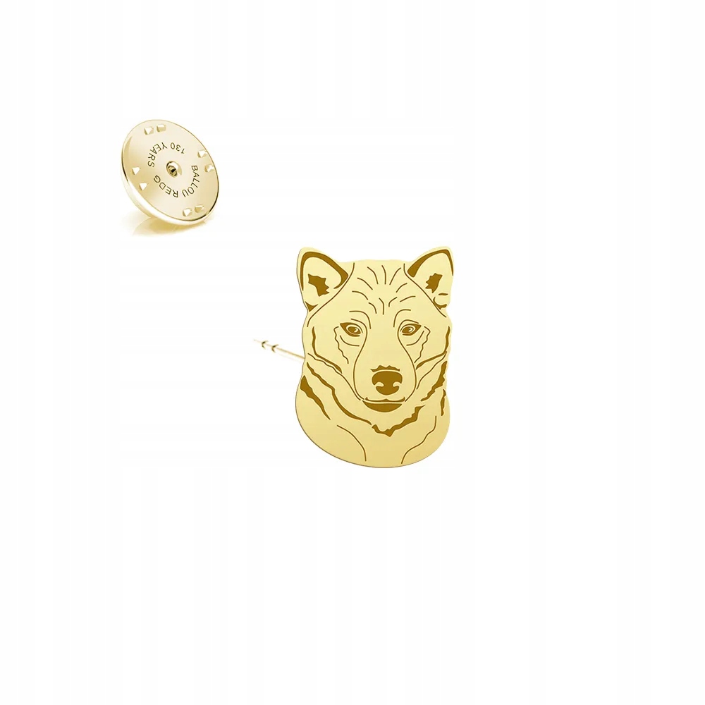 Odznak s psem Shiba-inu Stříbro 925 Dárek Žena Věnování Bonus