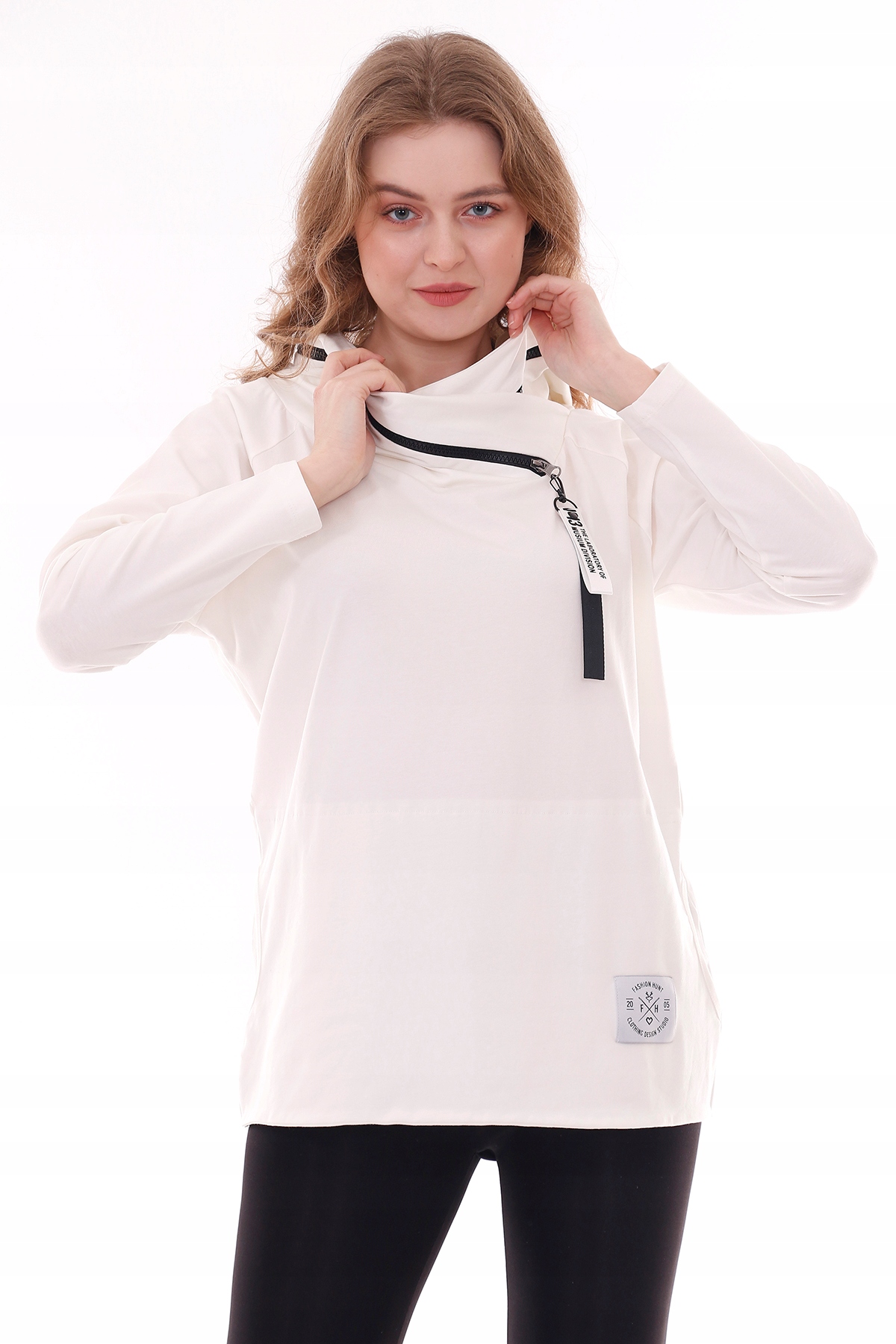 

Fashion-hunt Bluza Z Kapturem Oversize 11 Kolorów