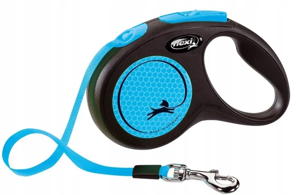Levně Flexi Vodítko automatické S New Neon páska 5m modrá