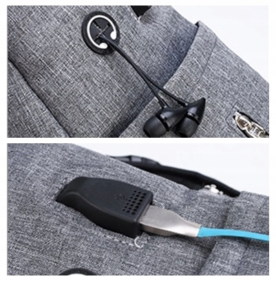 TORBA NA PIELUCHY PLECAK USB DO WÓZKA DLA MAMY Kolor szary