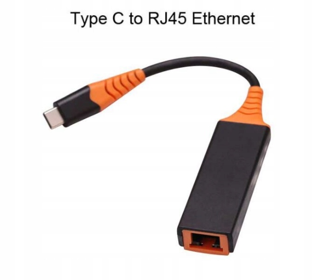 ADAPTER TYPU USB-C Ethernet RJ45 Gigabit 1000 Mbps