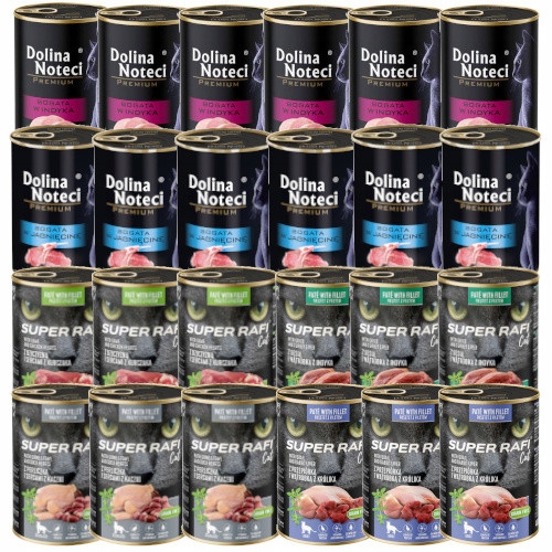 Dolina Noteci + Super Rafi Cat MIX SMAKÓW 24x400g