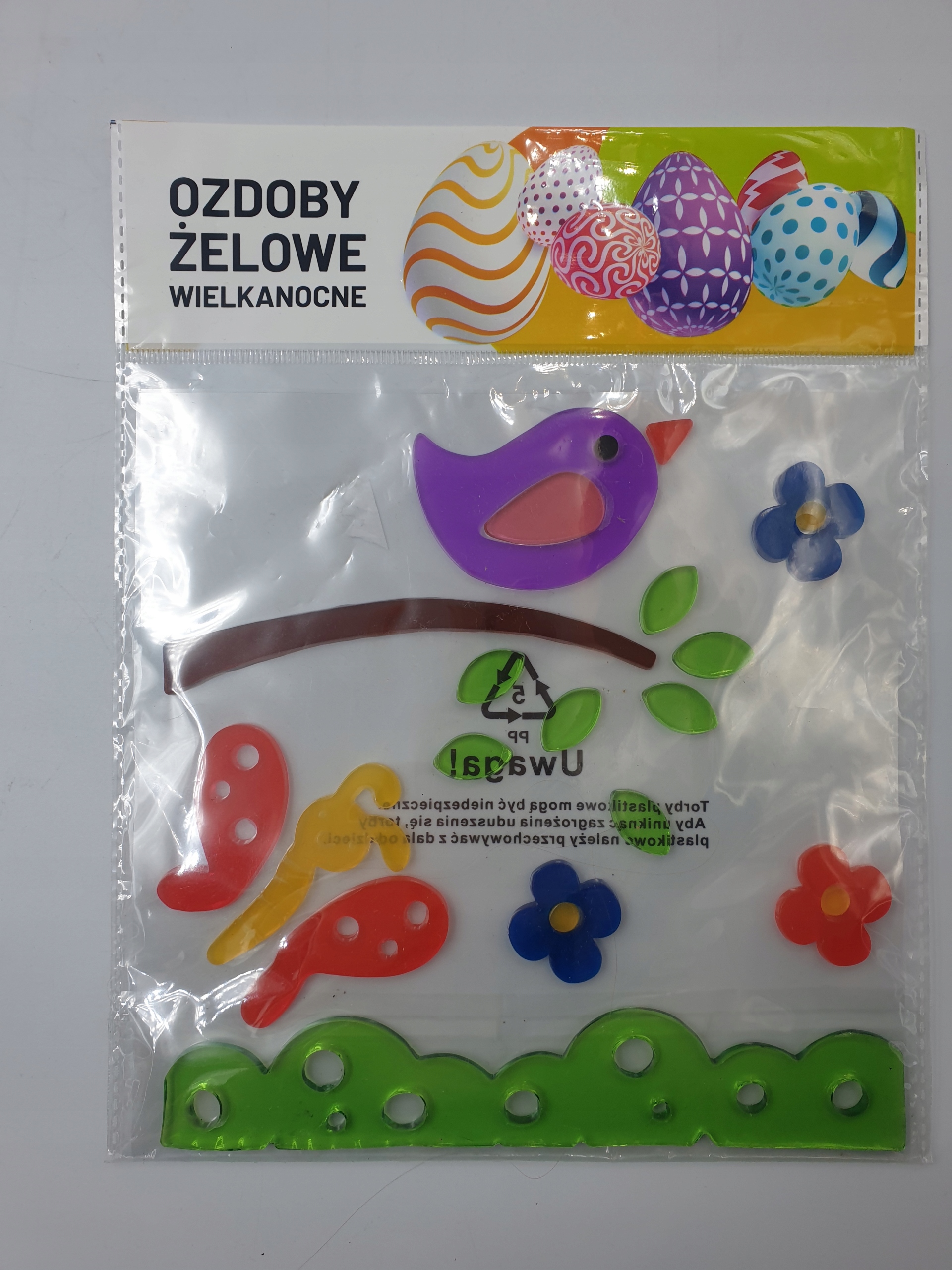 Ozdoba Żelowa Fioletowy Ptaszek Motyl 1szt