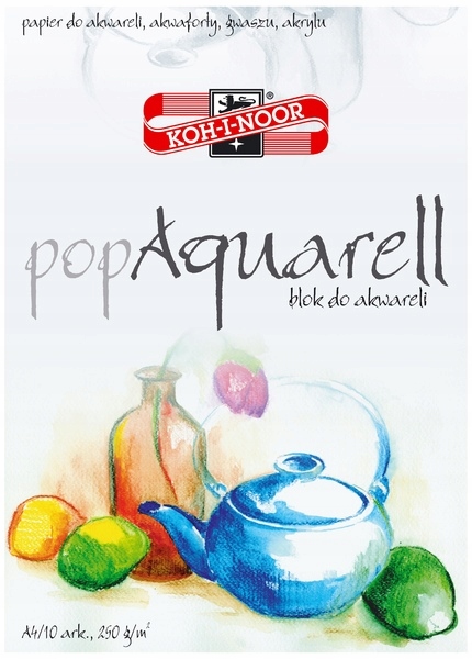 Blok do akwareli A4 250g Pop Aqua(10kart), Koh-I-N