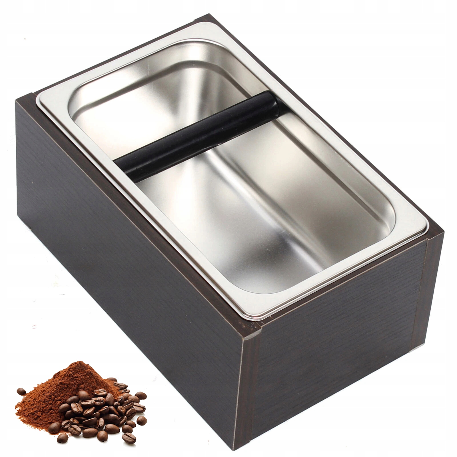 Levně Nádoba Na Sedlinu Do Fusy Odrážeč Obdélník Nerezová Ocel Černá