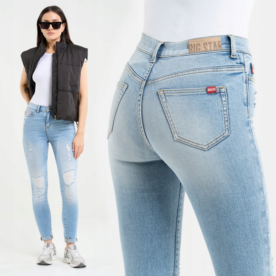 Big Star Dámské Modré Džíny Adela High Waist 156 W27 L30