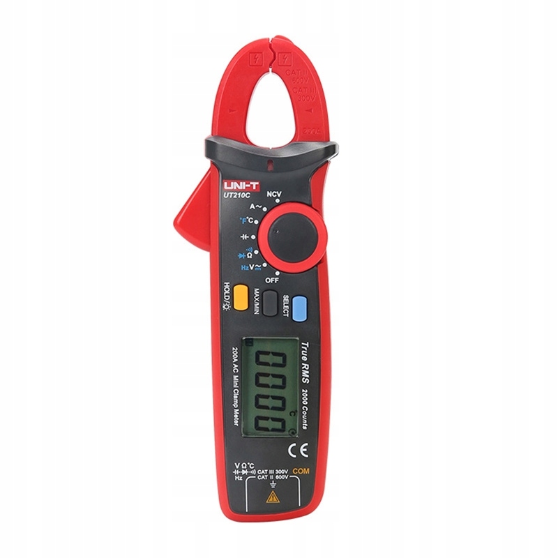 Miernik Cęgowy Cyfrowy Uni T UT210C 200A Ac 600V