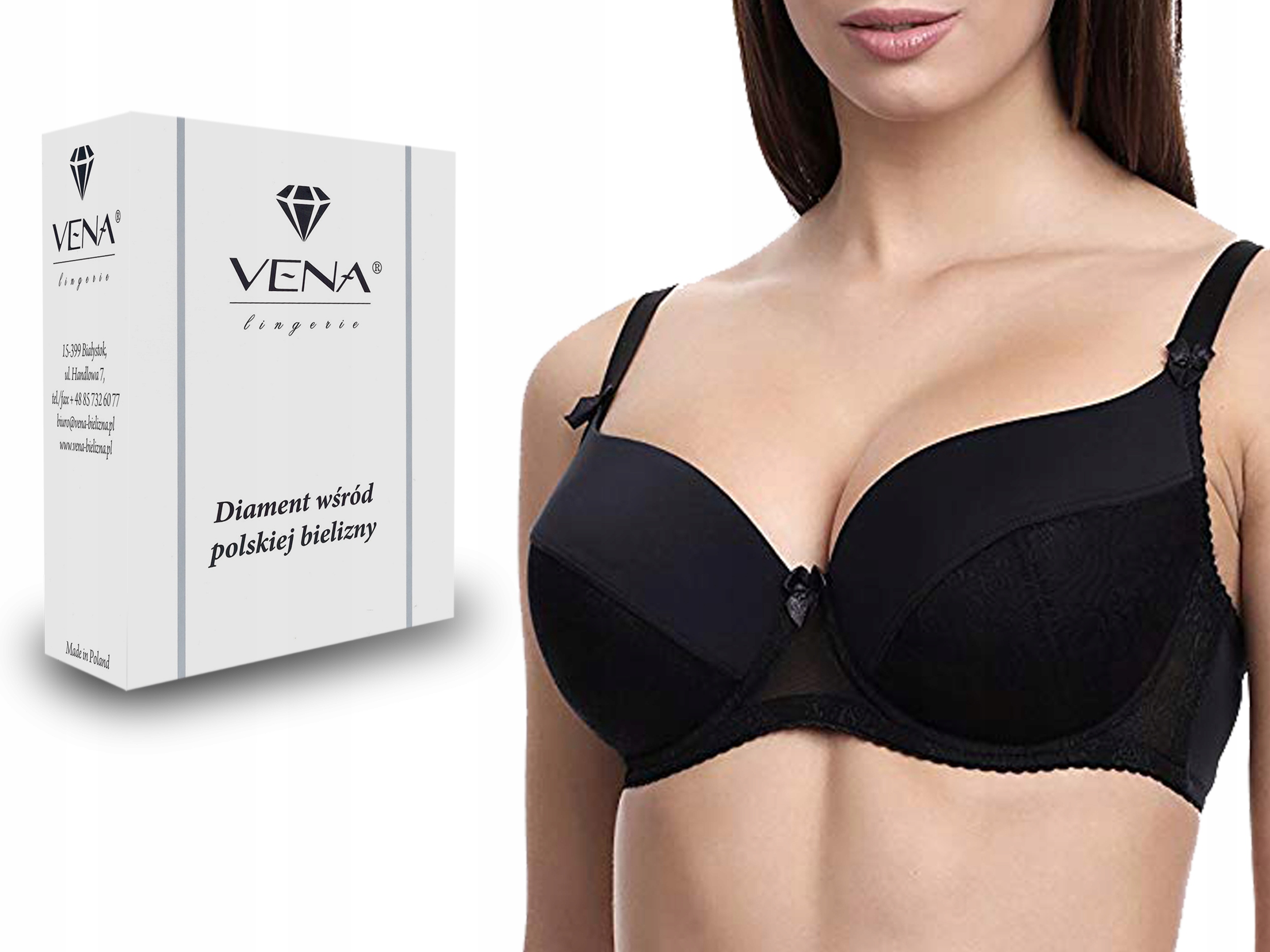

Vena VB-231, Biustonosz full cup, Czarny, 80F