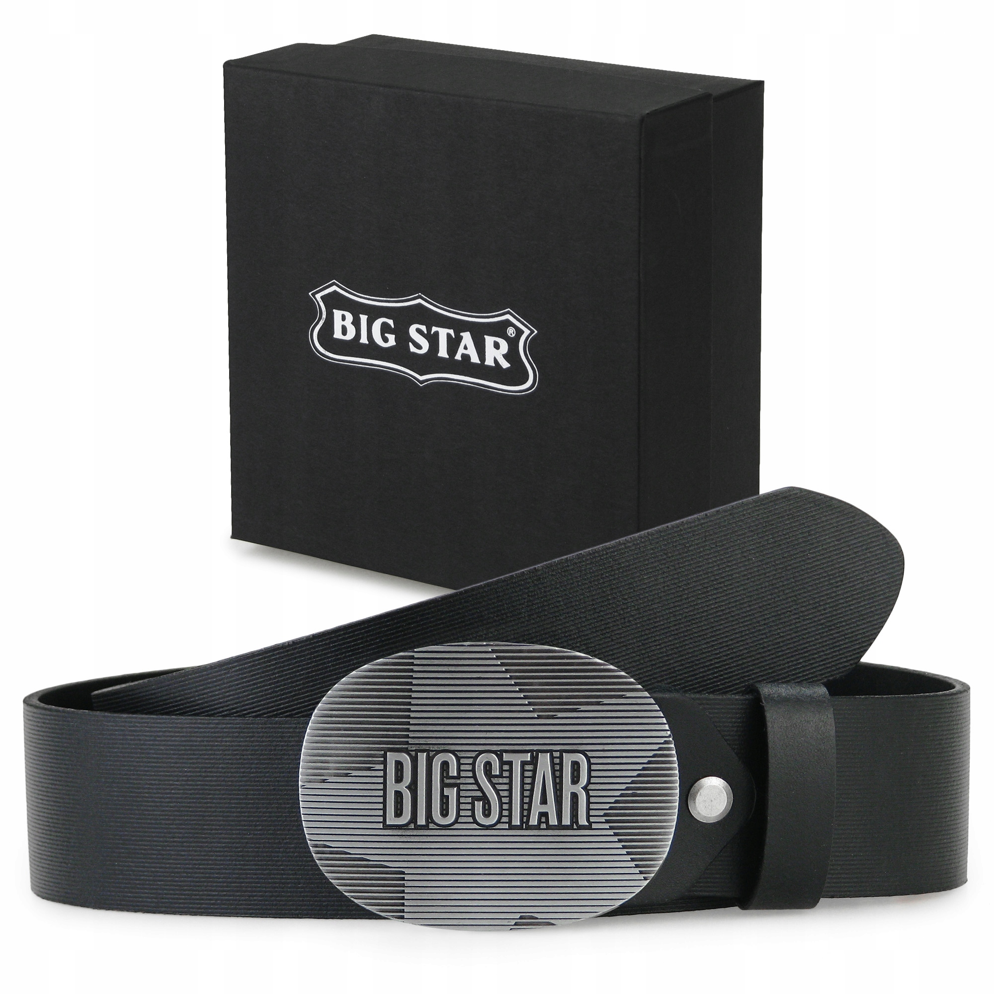 

Pasek skórzany Męski Big Star regulacja + Etui 110