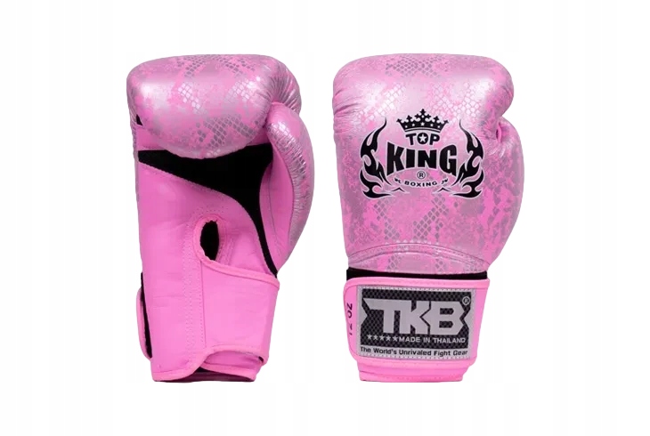 rękawice bokserskie muay thai top king star snake 14OZ Różowy/srebrny