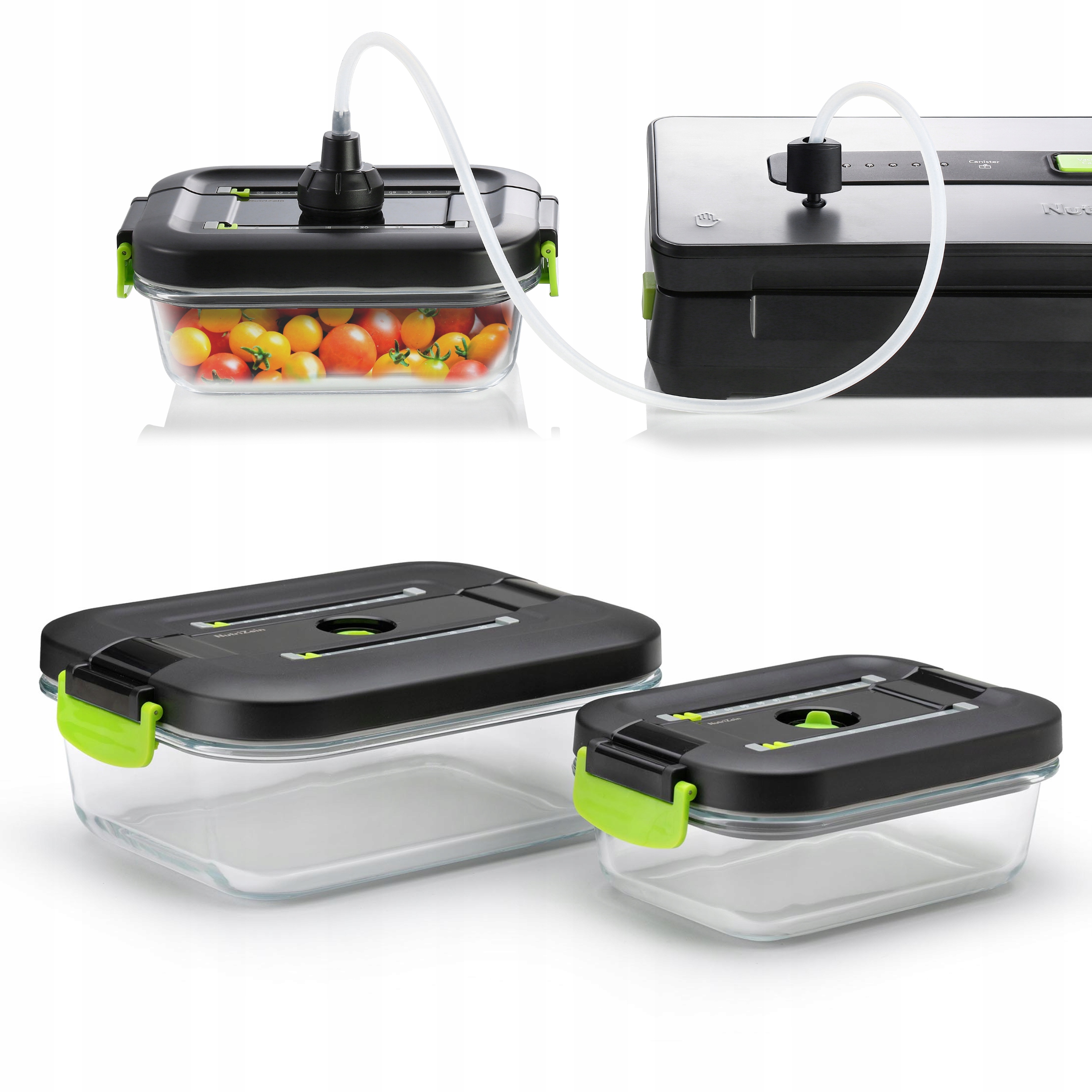 Szklane pojemniki próżniowe na żywność 1,5L 0,65L do zgrzewarki NutriZein