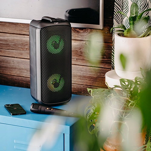 Głośnik Bluetooth AD 1903 z radiem i karaoke – mocny dźwięk i zabawa!