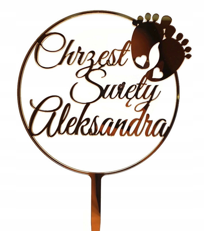 

Topper Chrzest Święty z imieniem Imię złote lustro