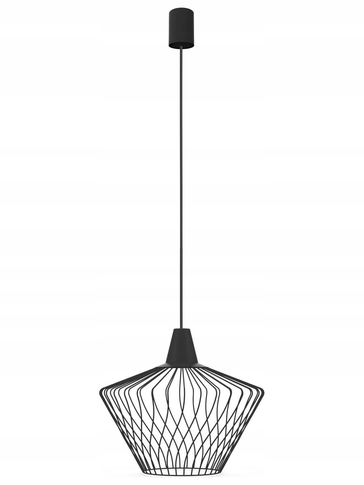 Závesná Lampa Wave S čierna 1xE27 130 cm do obývacej izby, moderná, 25 W