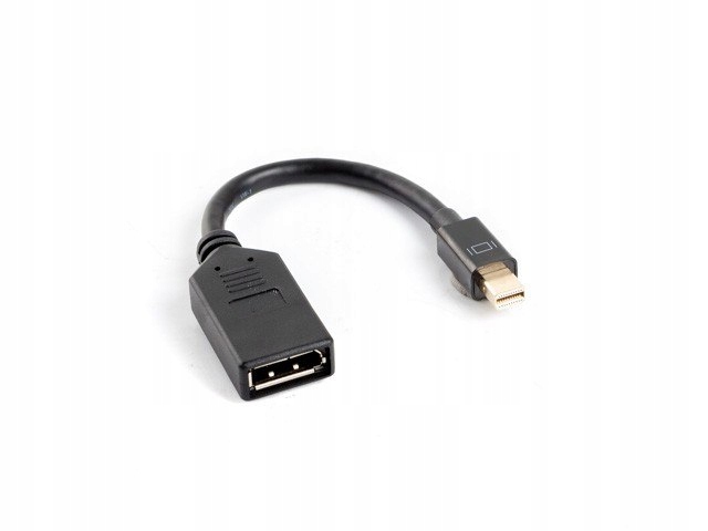 Lanberg Adapter mini Displayport (M) -> DisplayPort (f) na kablu 10cm cz