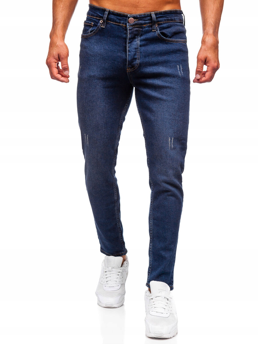 Pánské Džínové Kalhoty Slim Fit Tmavě Modré 6479 DENLEY_32/M