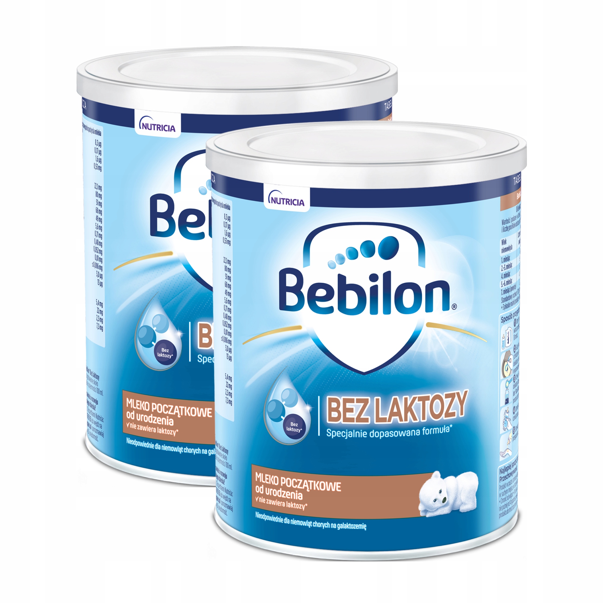 Bebilon Bez Laktozy ProExpert Zestaw 2 x 400g