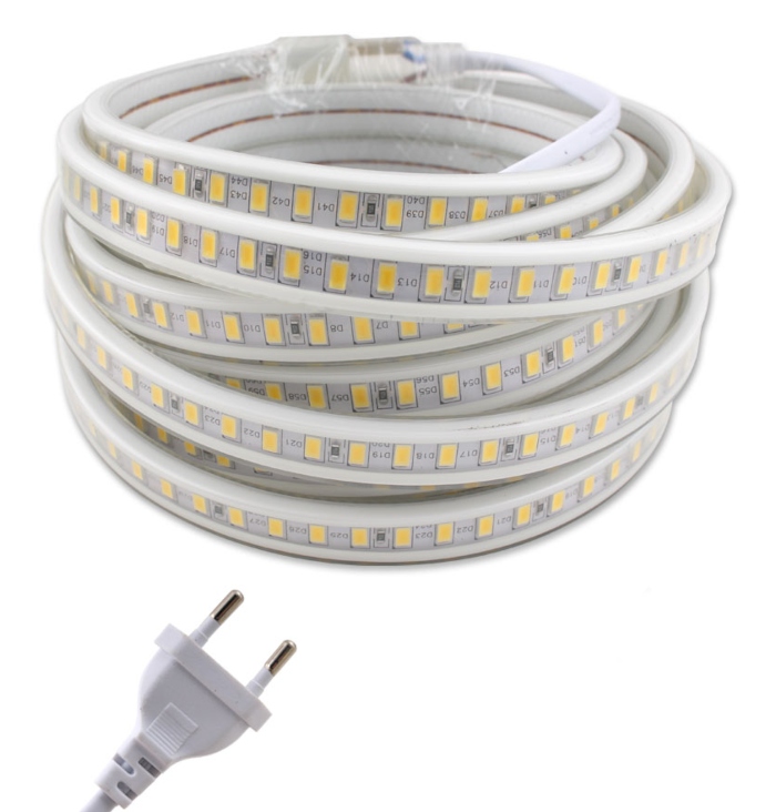 

5630 Zestaw taśma 120 LED/m 4m ciepła 230V IP67