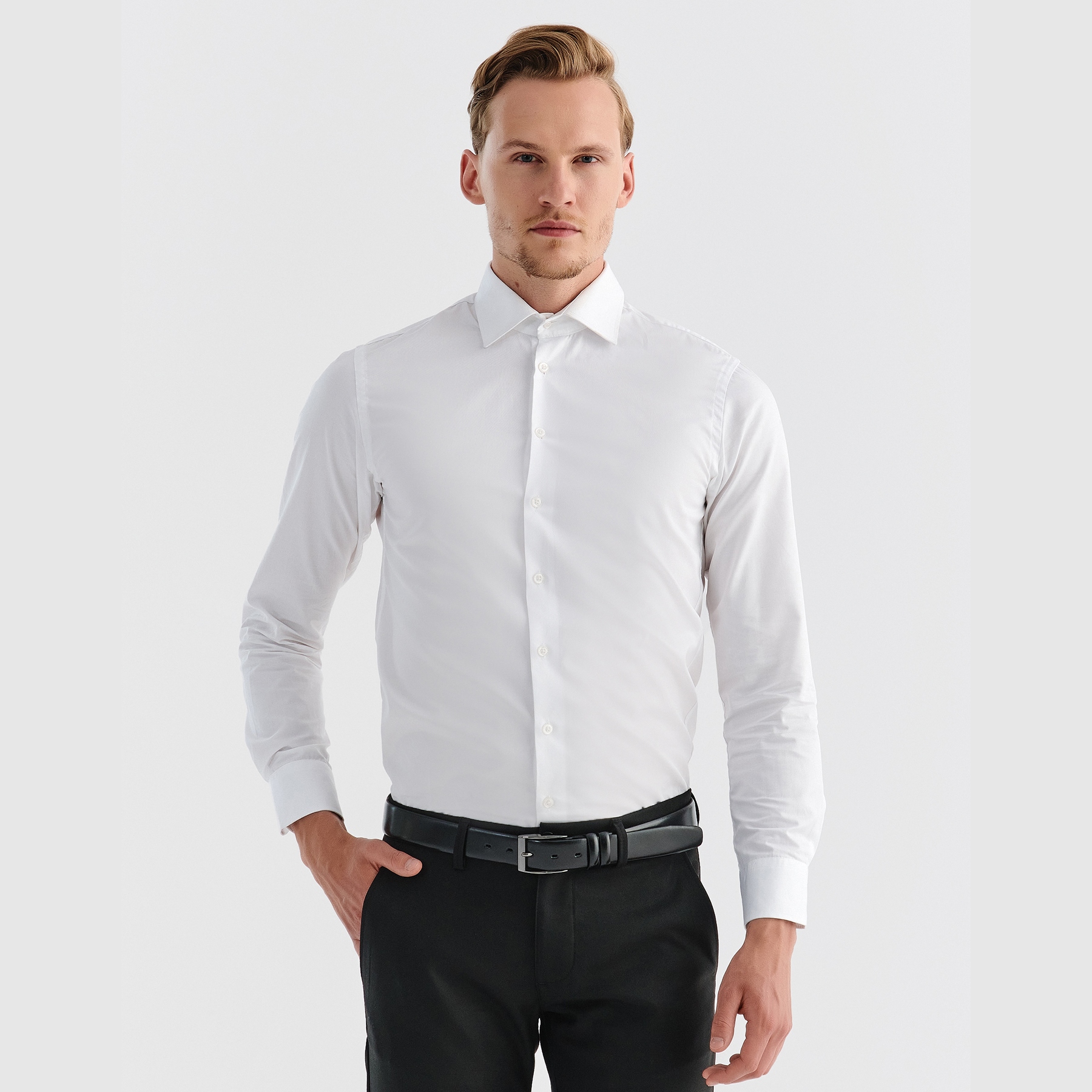 Klasická bílá košile Premium Pako Lorente vel 39-40/188-194