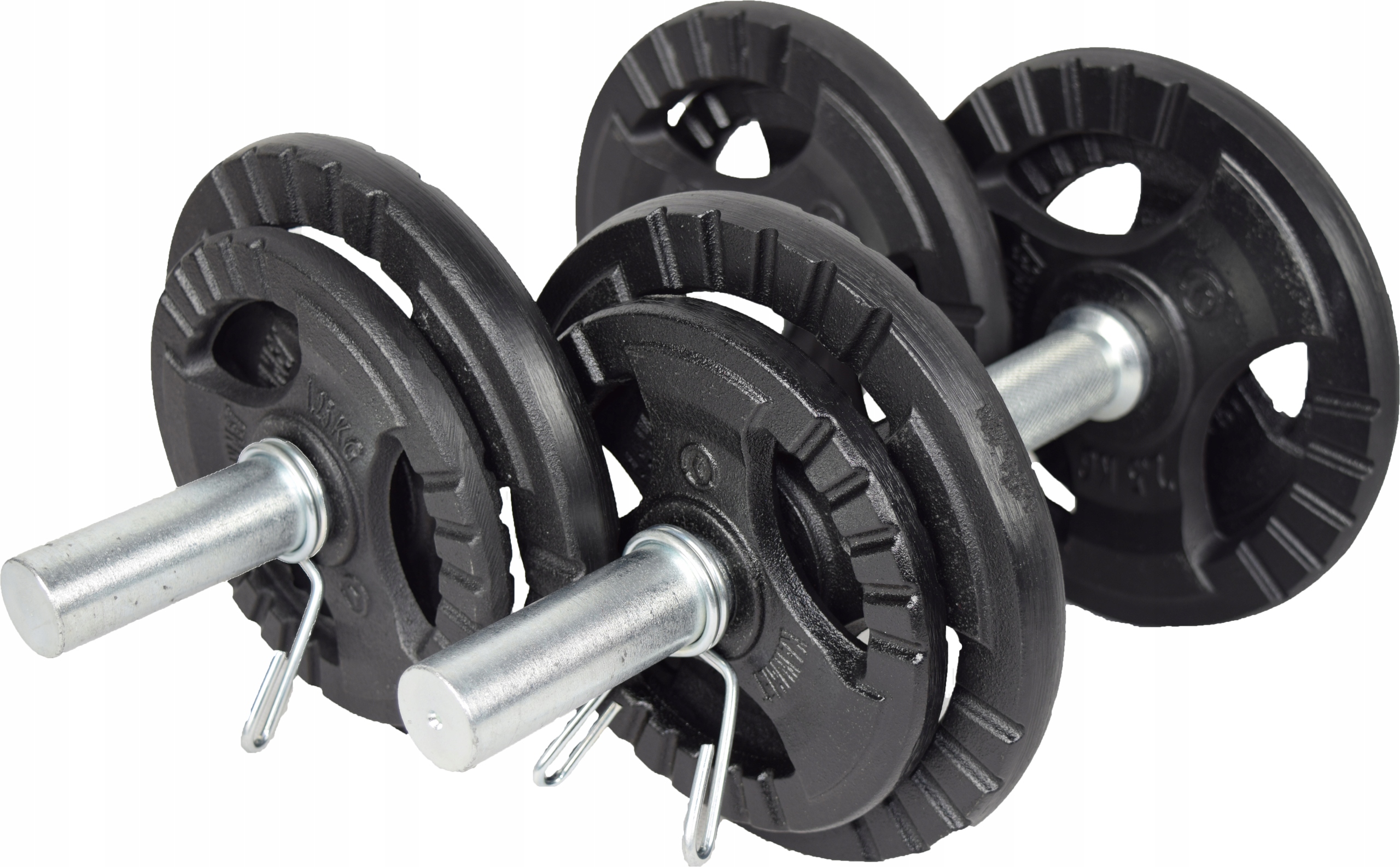 

Hantle Żeliwne 2x10KG gryfy obciążenia Kawmet 20kg