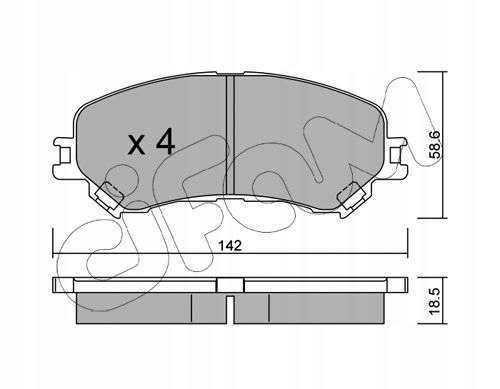 KLOCKI HAMULCOWE PRZÓD RENAULT SCENIC IV 1.5 dCi Producent części Cifam