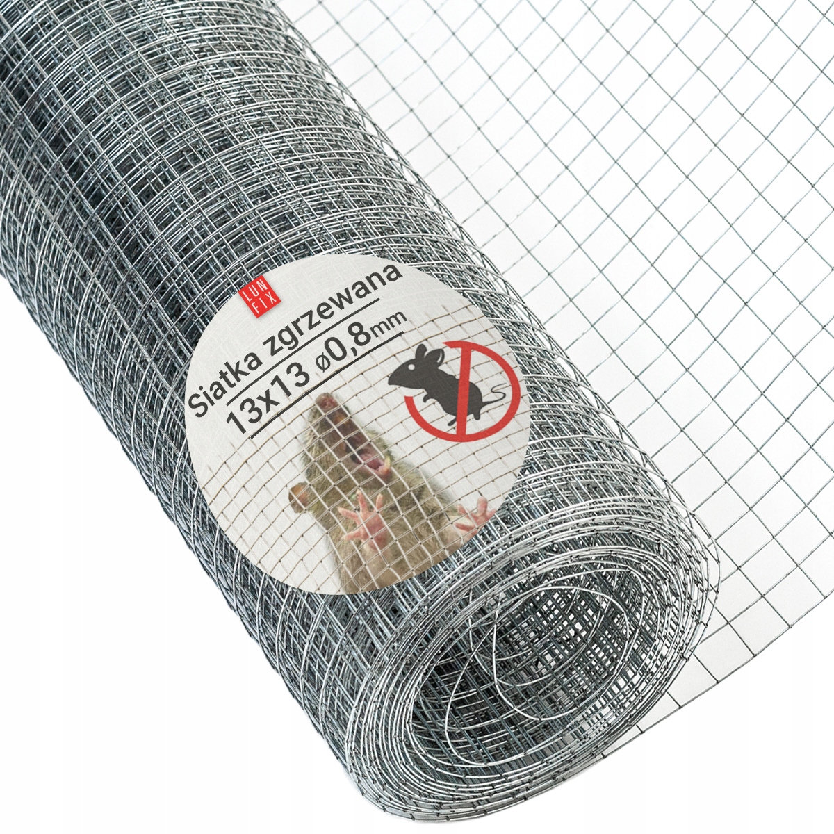 

Siatka przeciw gryzoniom ocynk 13mm drut 0,8mm 1m