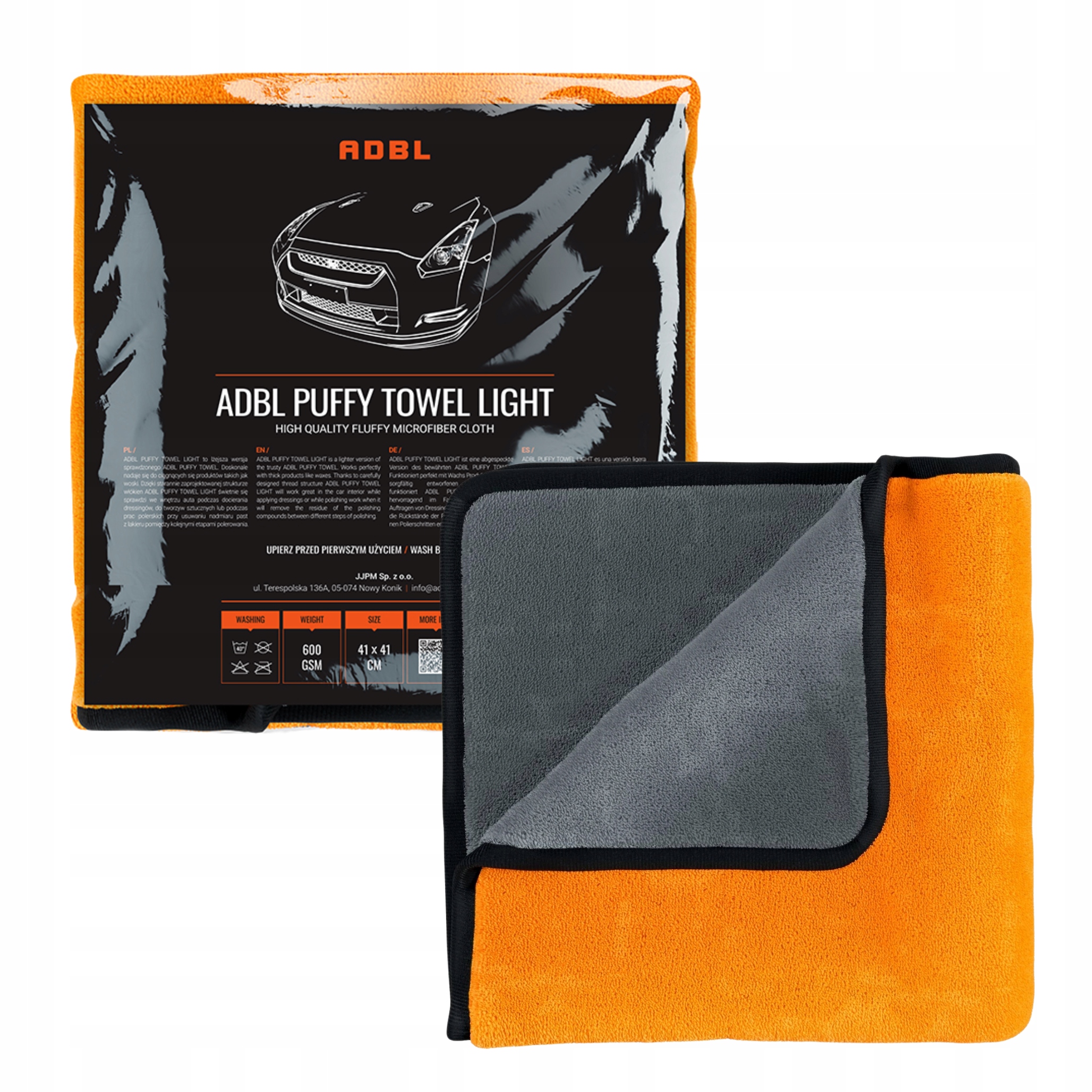 Adbl Puffy Towel Light 41x41cm Mikrofibra Ścierka do Wosków Past Dressingów