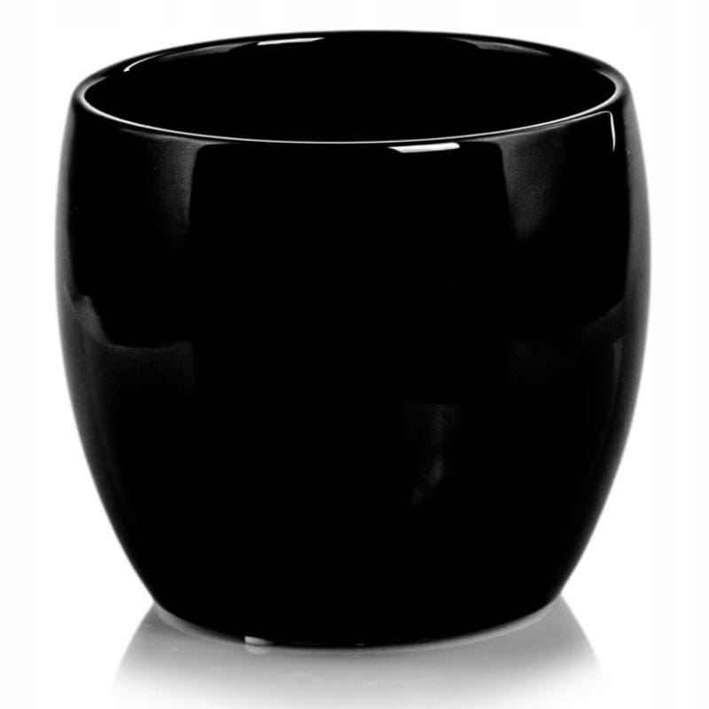 Černý obal na květináč kula 20 cm květináč Polnix Piano 31.070
