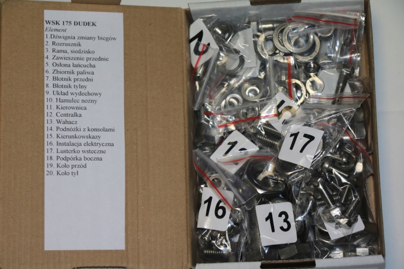 ŚRUBY ŚRUBA ŚRUBY WSK 175 DUDEK NIERDZEWKA