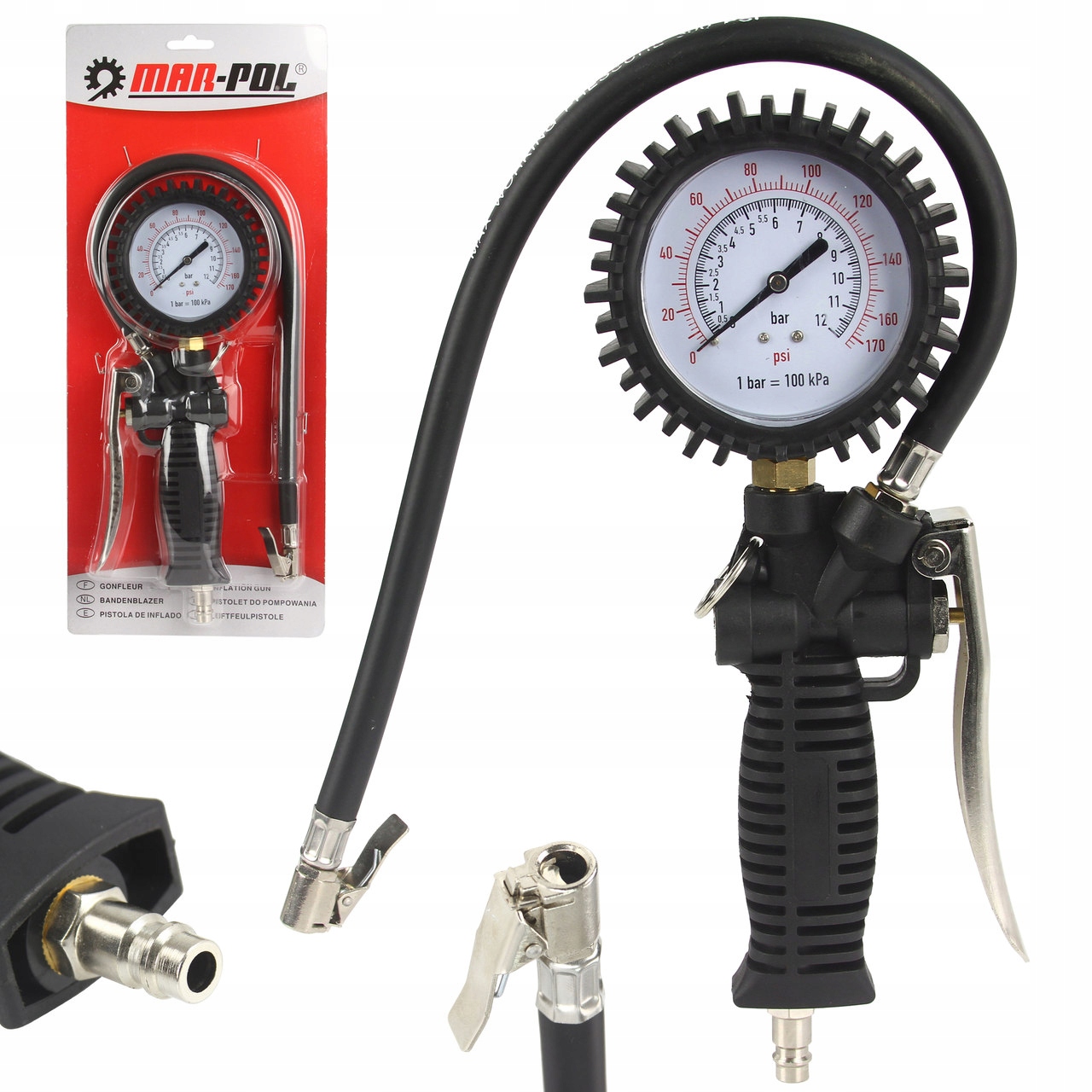 ПІСТОЛЕТ НАКАЧУВАННЯ КОЛІС З КАЛІБРОМ 0-12 БАР