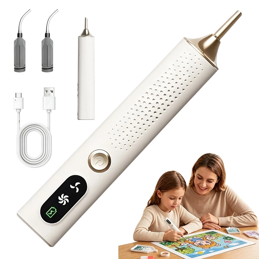 Diamantová Výšivka Sada Pen Typu C Rychlé Nabíjení 2 Režimy Led Osvětlení