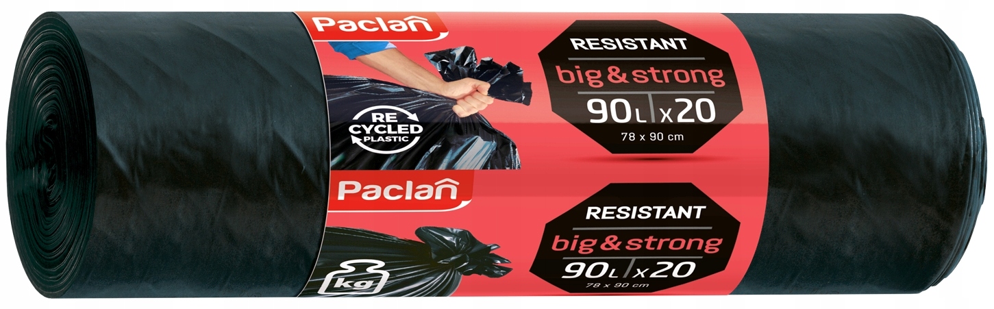 

Worki na Smieci Paclan Big & Strong 90L 20 szt