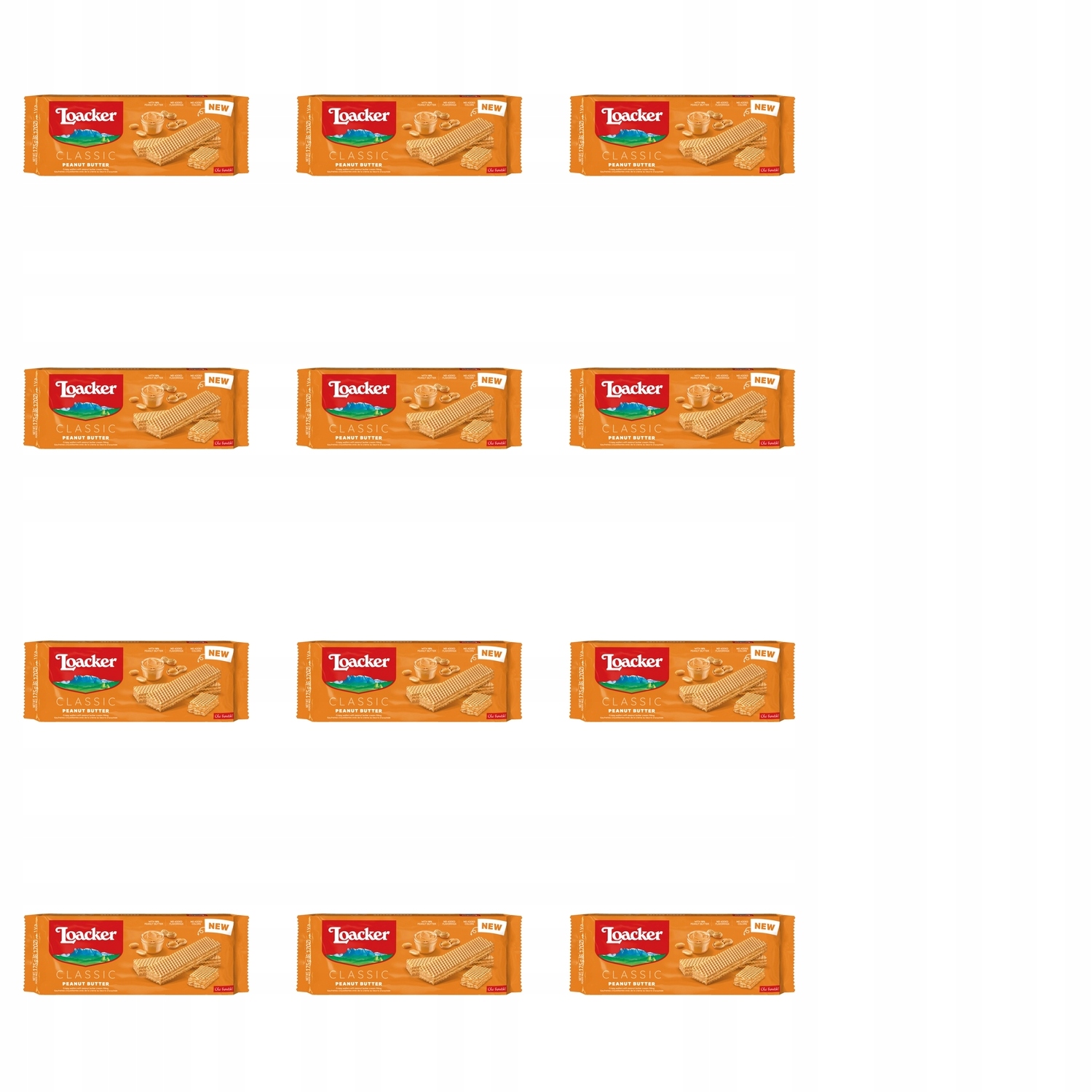 Levně 12 x 175 g Loacker vafle peanut butter Karton