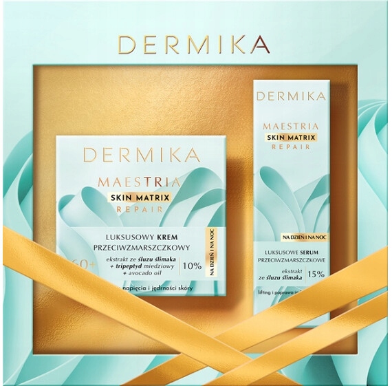 Nový Dermika Maestria 60+ Luxusní sada krémů na obličej 50 ml sérum 30 ml