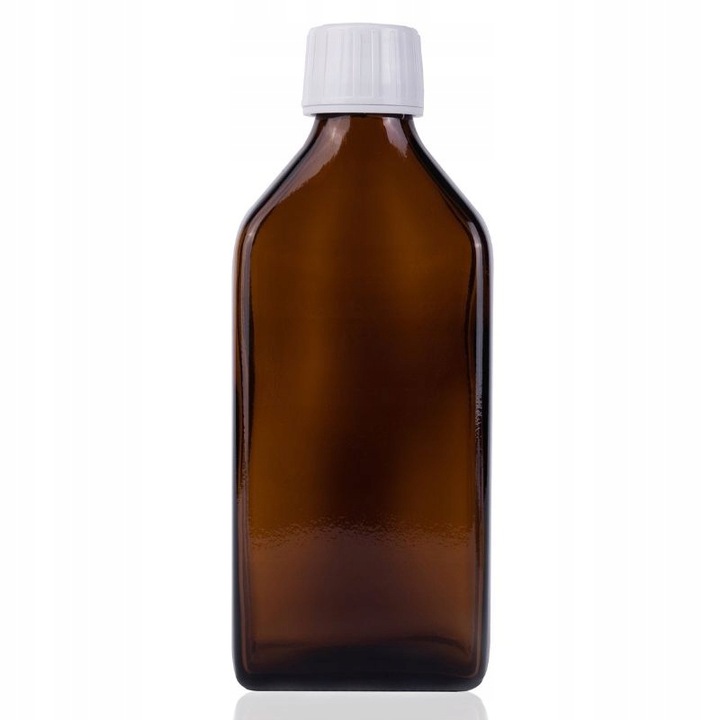 

Butelka szklana płaska 250ml z nakrętką białą x5