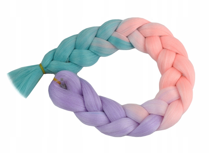 Włosy SYNTETYCZNE do warkoczyków KOLOROWE warkoczyki DOCZEPIANE WŁOSY ombre Typ włosów syntetyczne