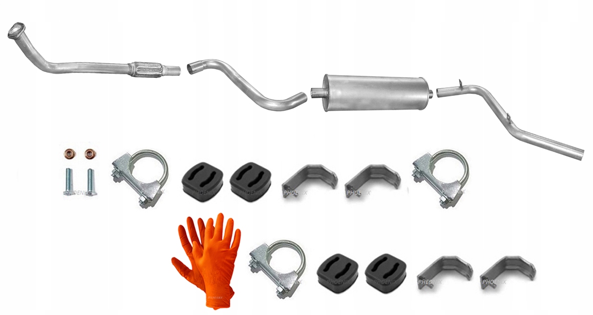 Mercedes 208D 2.3 D 58 kW 3050 MM/3350 MM (1989-1991) Výfukový Systém